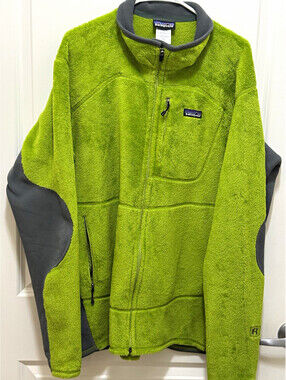 Patagonia R Series Polartec Thermal Pro Fleece Jacket Men XXL Green Full Zip